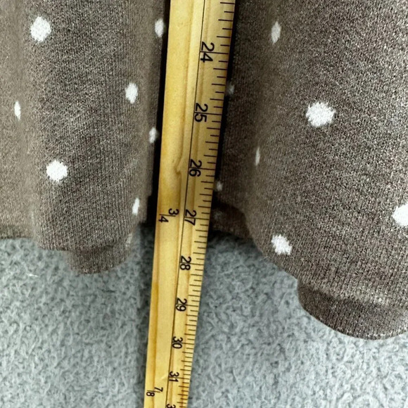 Cynthia Rowley sweater womens plus 1X brown polka dot‎ soft boxy 3/4 sleeve - Picture 4 of 7